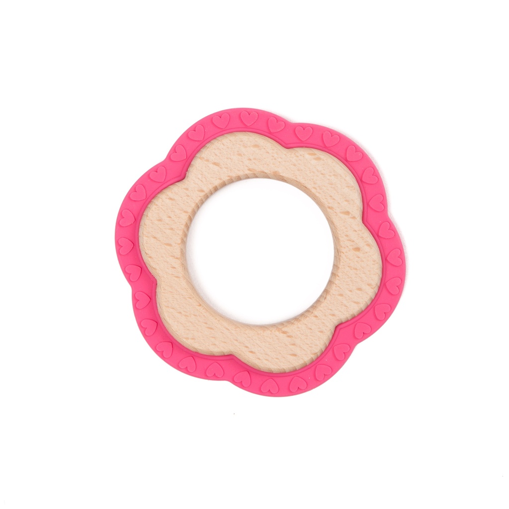 B-Wood Teether Flower Pink HS39241000 - COO CHINA