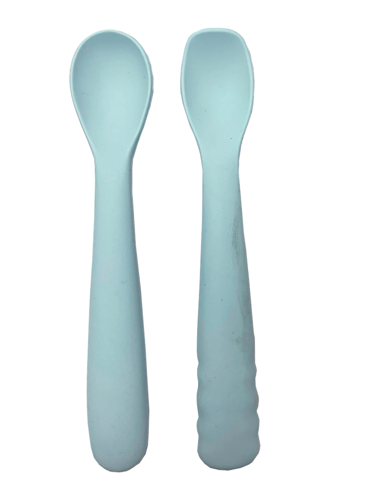 B-Spoon shape set 2pcs. Blue - Silicone