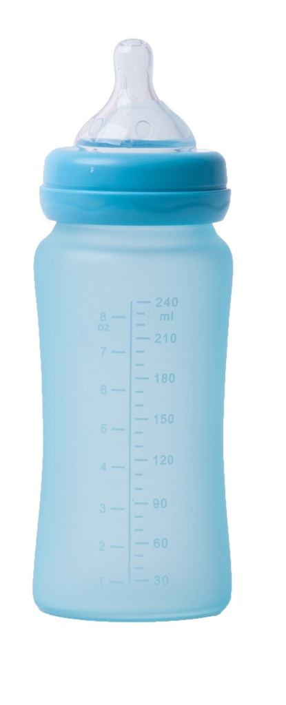 B-Thermo bottle Silicone Glass 240ml Turquoise HS70109045 - COO CHINA