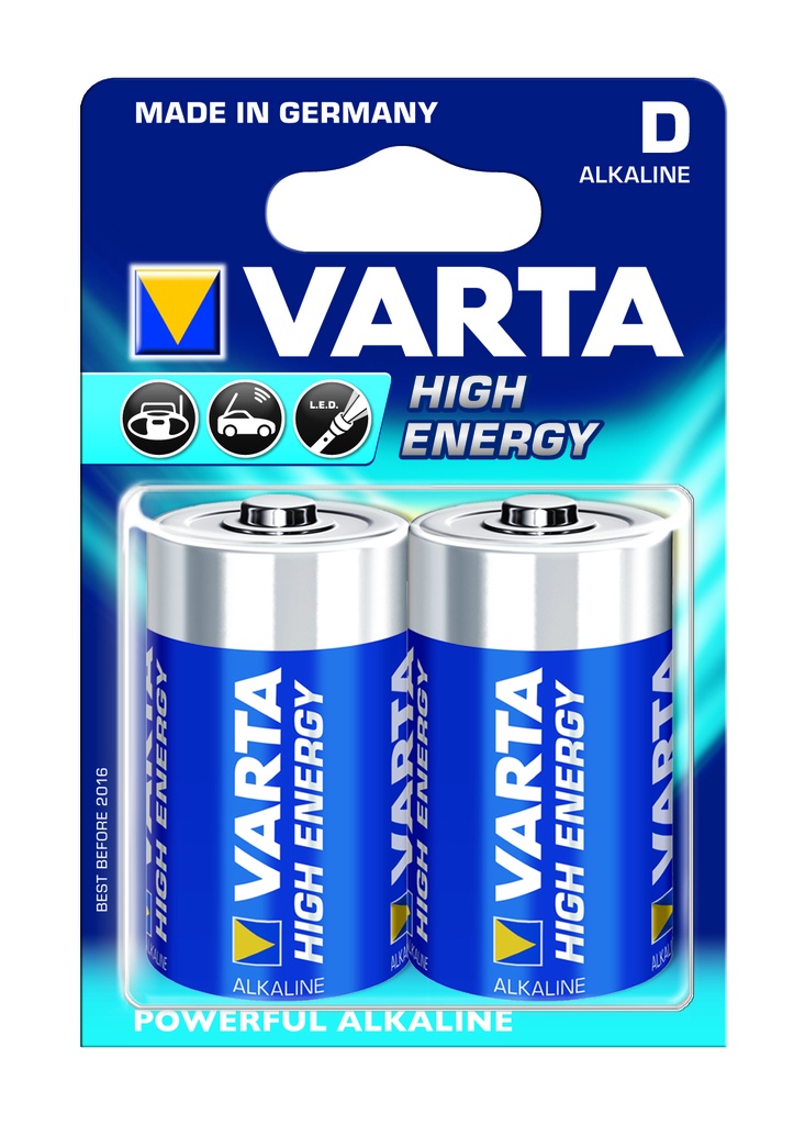 Varta HE 1.5 Volt / LR20 D 2 pack (Alkaline) - HS85065090