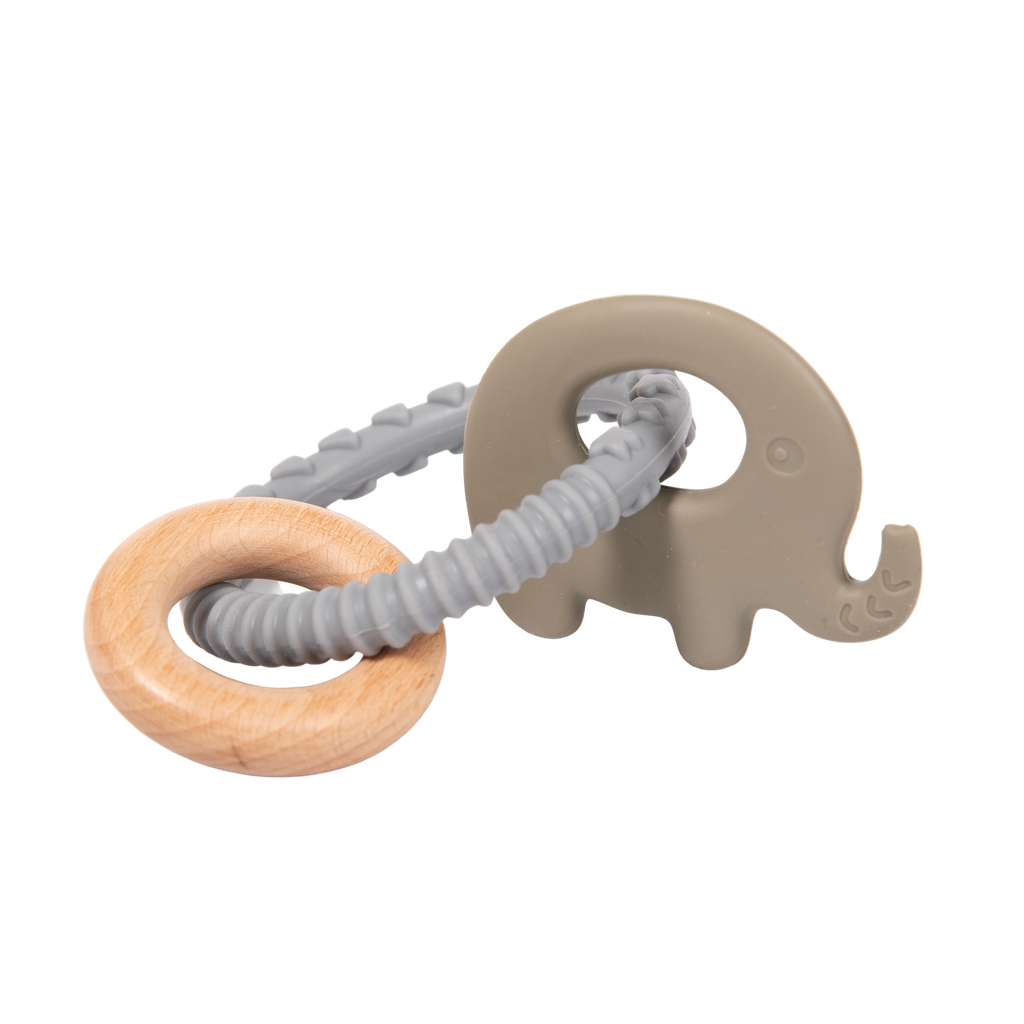 B- Rattle Rings Elephant Blue