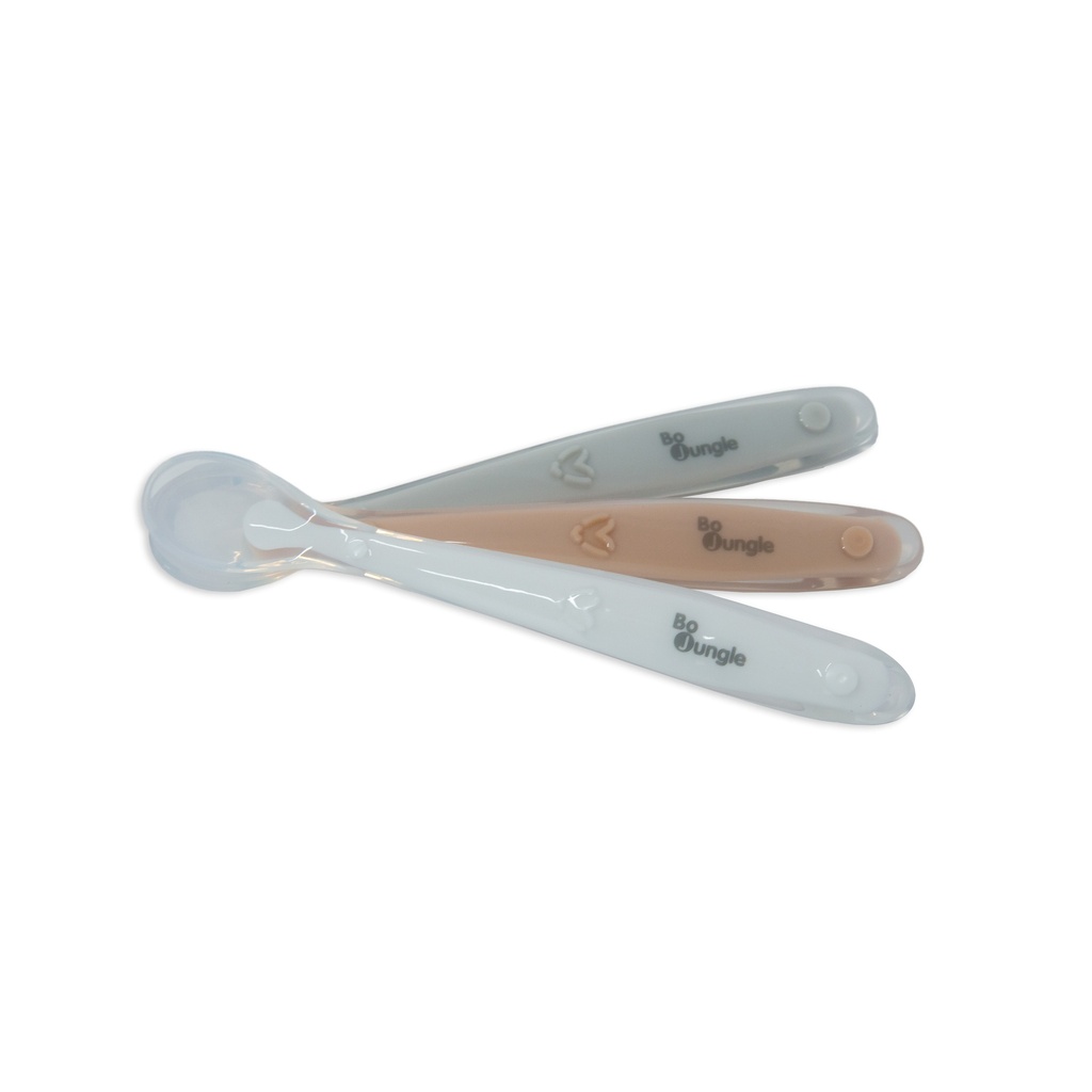 Weiches Löffelset Silikon (Weiß-Grau-Terrakotta) - HS39241000 - COO China