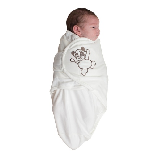 [B170410] Baby Wrap Bo Jungle,White L P - HS62092000 - COO China