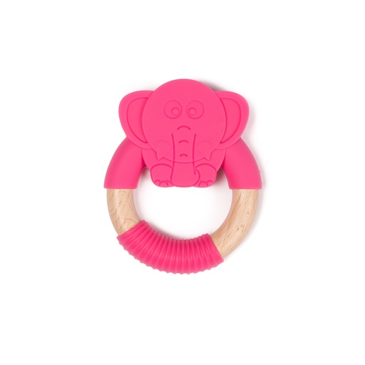 [B561110] B-Wood Teether Animal Elephant Pink HS39241000 - COO CHINA - PROMO