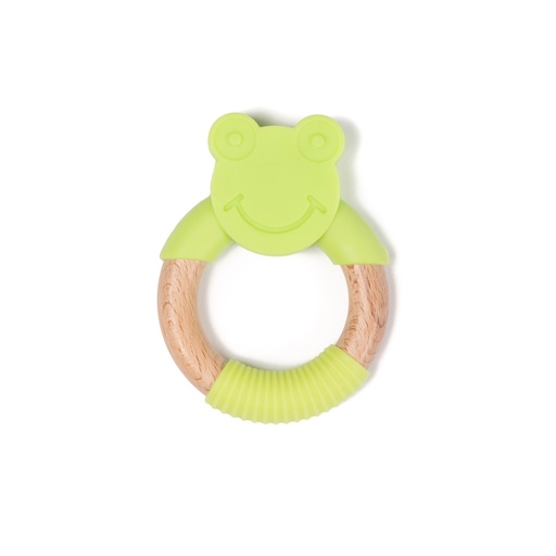 [B561120] B-Wood Teether Animal Frog Green HS39241000 - COO CHINA - PROMO