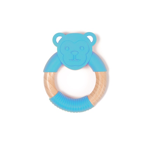 [B561150] B-Wood Teether Animal Monkey Blue HS39241000 - COO CHINA - PROMO