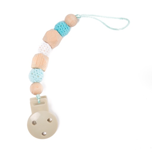 [B563100] B-Pacifier Chain Wood Blue HS39241000 - COO CHINA