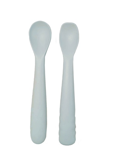 [B572000] B-Spoon shape set 2pcs. Grey - Silicone