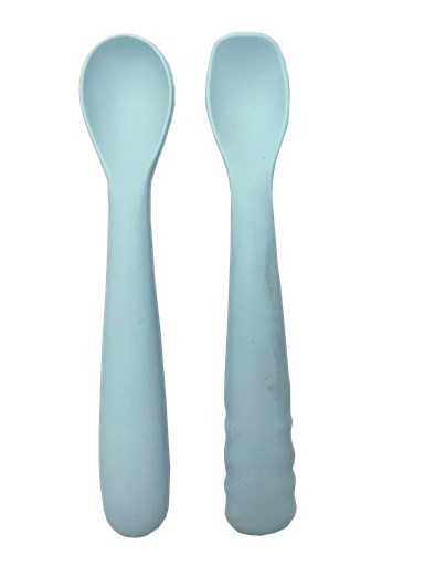 [B572020] B-Spoon shape set 2pcs. Blue - Silicone
