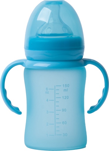 [B595000] B-Thermo bottle Silicone Glass 150ml Turquoise HS70109045 - COO CHINA