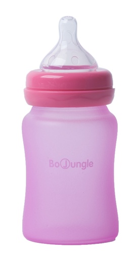 [B595010] B-Thermo bottle Silicone Glass 150ml Pink HS70109045 - COO CHINA