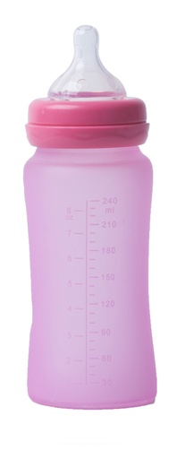 [B595110] B-Thermo bottle Silicone Glass 240ml Pink HS70109045 - COO CHINA