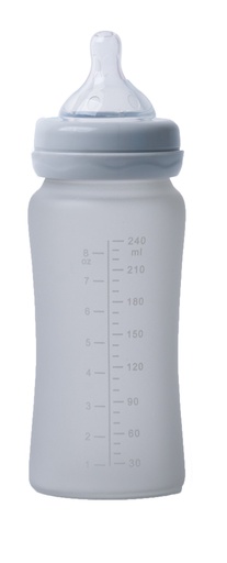 [B595120] B-Thermo bottle Silicone Glass 240ml Grey HS70109045 - COO CHINA