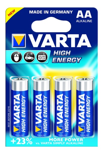 [V49064] Varta HE 1.5 Volt / LR06 AA 4 pack (Alkaline) - HS85065090