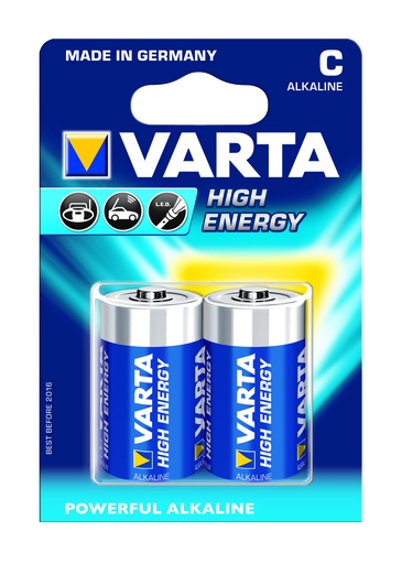 [V49142] Varta HE 1.5 Volt / LR14 C 2 pack (Alkaline) - HS85065090