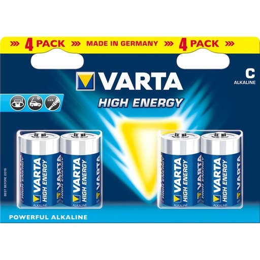 [V49144] Varta HE 1.5 Volt / LR14 C 4 pack (Alkaline) - HS85065090