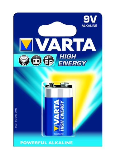 [V49221] Varta HE 9 Volt / LR61 Block E 1 pack (Alkaline) - HS85065090
