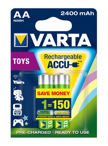 [V567562 ] Varta LL 1.5 Volt / HR6 AA 2 pack (NiMH) - Rechargeable - HS85065090