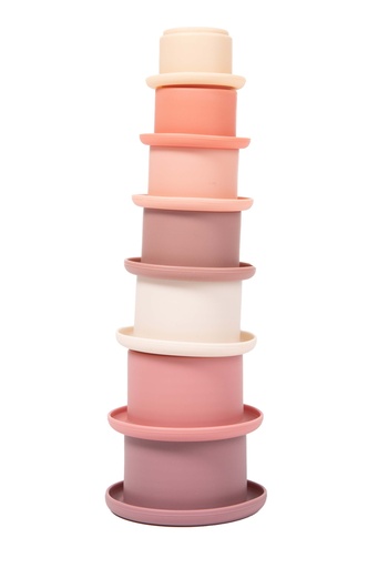 [B900250] B- Stacking Cups Bath Toys Lovely Pink