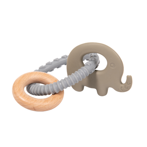 [B931050] B- Rattle Rings Elephant Blue