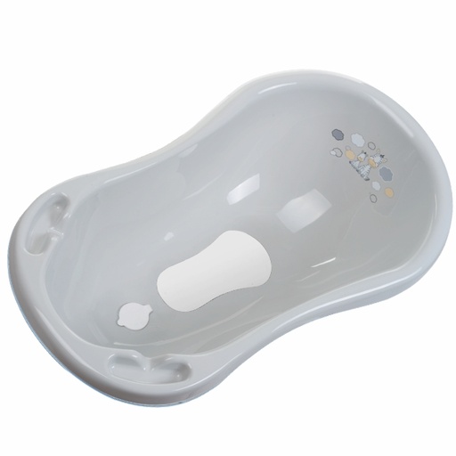[MA6852] Maltex - Bathtub 84cm with plug  - Grey + anti-slip - HS39222000 - COO EUROPE