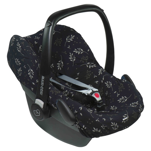 [X1326832] Seat cover 0+ Romantic Leaves Black