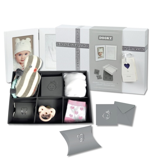 [X6128302] Dooky - Double frame white small 26x17 cm. in memory box - HS69139098 - COO China