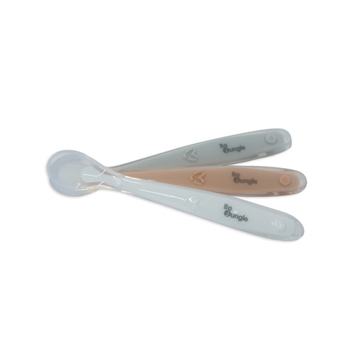 [B571040] Soft Spoons silicone (White-Grey-Terracotta) - HS39241000 - COO China