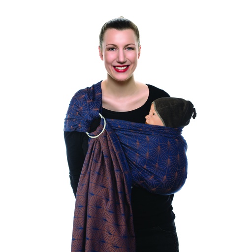 [BASL-GATH-504] Babylonia baby carriers - BB-sling - Ornate blue - gathered