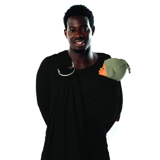 [BASL-PAD-972] Babylonia baby carriers - BB-sling - Black beans - padded