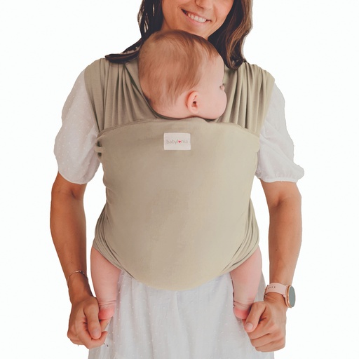 [BATS-942] Babylonia baby carriers - Tricot-Slen Organic - White pepper (sable) - One size