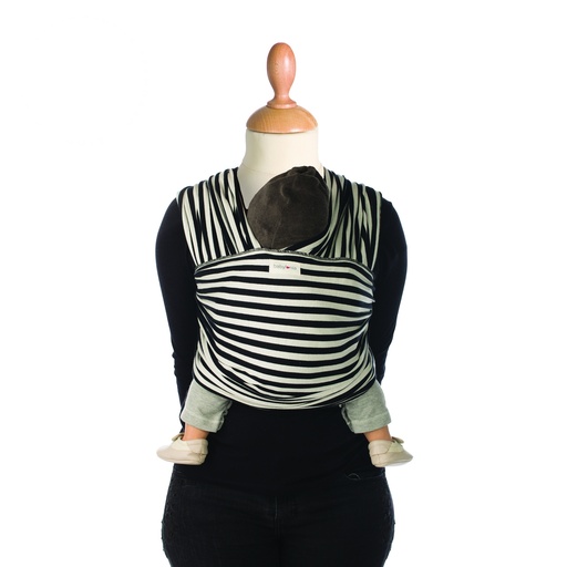 [BATSD-606] Babylonia baby carriers - Tricot-slen design - Black & white stripes - One size