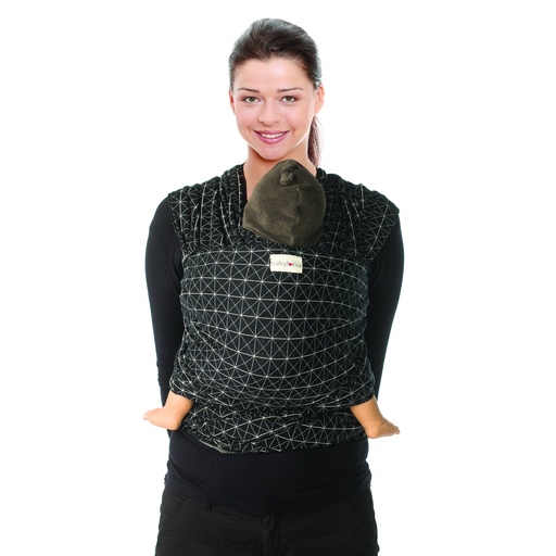 [BATSD-608] Babylonia baby carriers - Tricot-slen design - Black  Diamond - One size