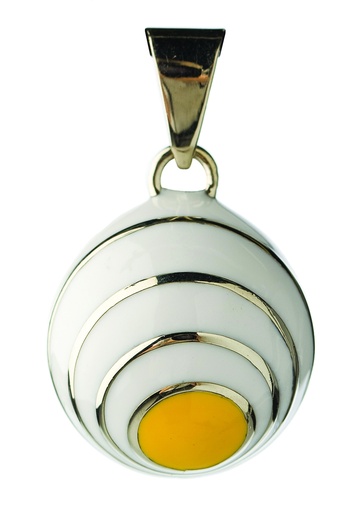 [BOLA-VK500] Bola - Babylonia Bola - White yellow spiral - One size - COO Mexico - HS 71171900