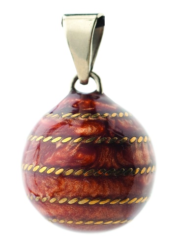 [BOLA-VK590] Bola - Babylonia Bola - Brown - lines - One size - COO Mexico - HS 71171900