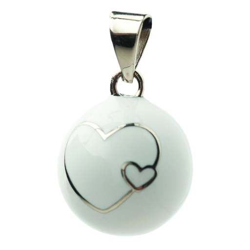 [BOLA-VK600] Bola - Babylonia Bola - White 2 hearts - One size - COO Mexico - HS 71171900