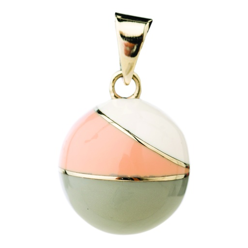 [BOLA-VK811] Bola - Babylonia Bola - White grey rose vintatge - One size - COO Mexico - HS 71171900