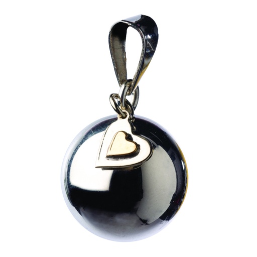[BOLA-VK880] Bola - Babylonia Bola - Silver with hearts charm - One size - COO Mexico - HS 71171900