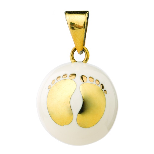 [BOLA-VK901] Bola - Babylonia Bola - white with gold feet - One size - COO Mexico - HS 71171900