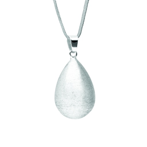 [BOLA-VO605] Bola - Babylonia Bola - drop shape, brushed effect, in silver plating - One size - COO China - HS 71171900