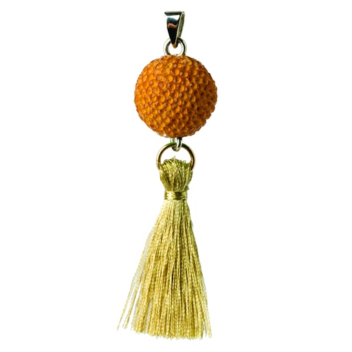 [BOLA-VT101] Bola - Babylonia Bola - Yellow with tassle - One size - HS 71171900