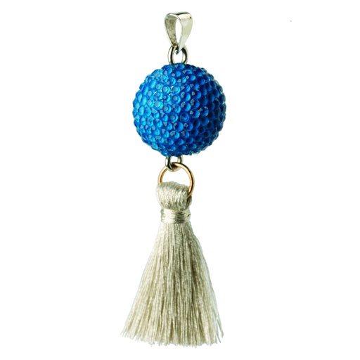 [BOLA-VT102] Bola - Babylonia Bola - Blue with tassle - One size - HS 71171900
