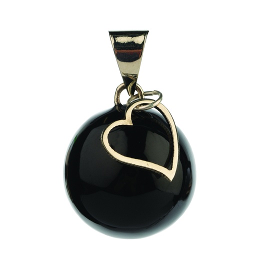 [BOLA-VK912] Bola - Babylonia Bola - Black with heart charm - One size - COO Mexico - HS 71171900