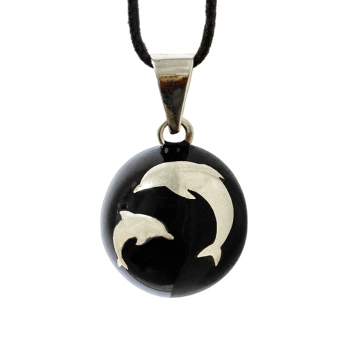 [BOLA-CH103] Bola - Black With Silver Dolphins - COO Mexico - HS71171900